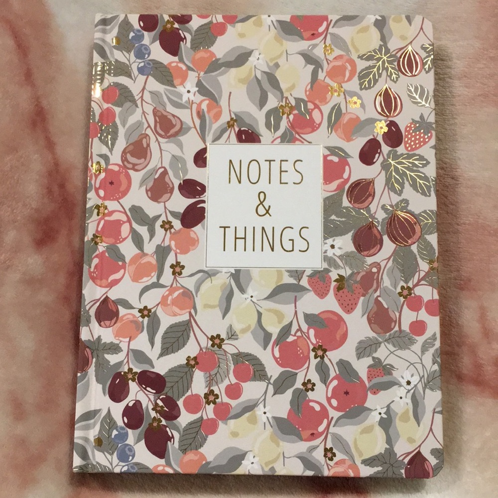 James Burke Collection Fruity Floral Gold Guilded Lined Writers Journal NWT 120